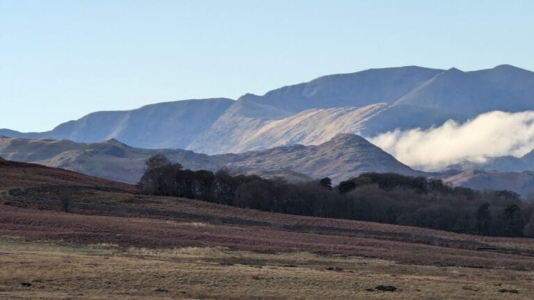 Across Ullswater to Hallin Fell (middle) and the Helvellyn Ridge
