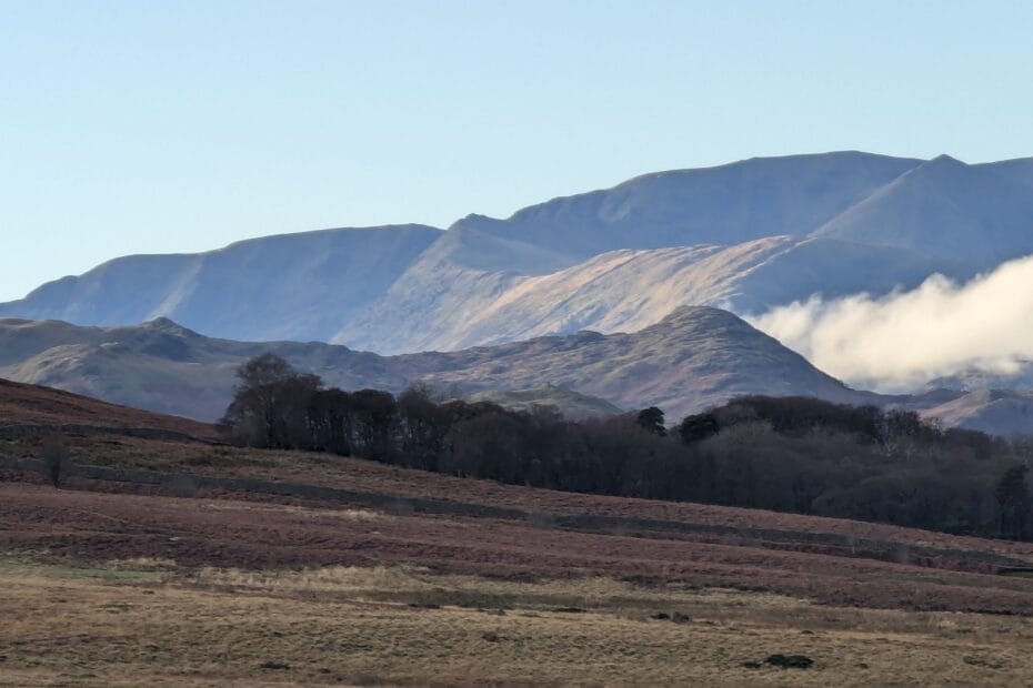 Across Ullswater to Hallin Fell (middle) and the Helvellyn Ridge