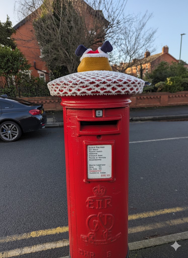Santa stuck in a post box
