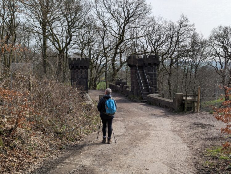 The railway bridge at Turton Tower